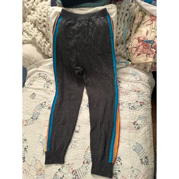 WYSE LONDON RAINBOW STRIPE CASHMERE JOGGERS - Picture 3 of 8